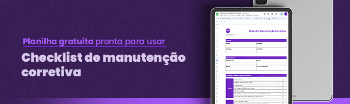 Banner checklist manutenção corretiva