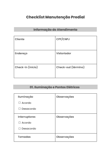 Checklist Manutençao Predial