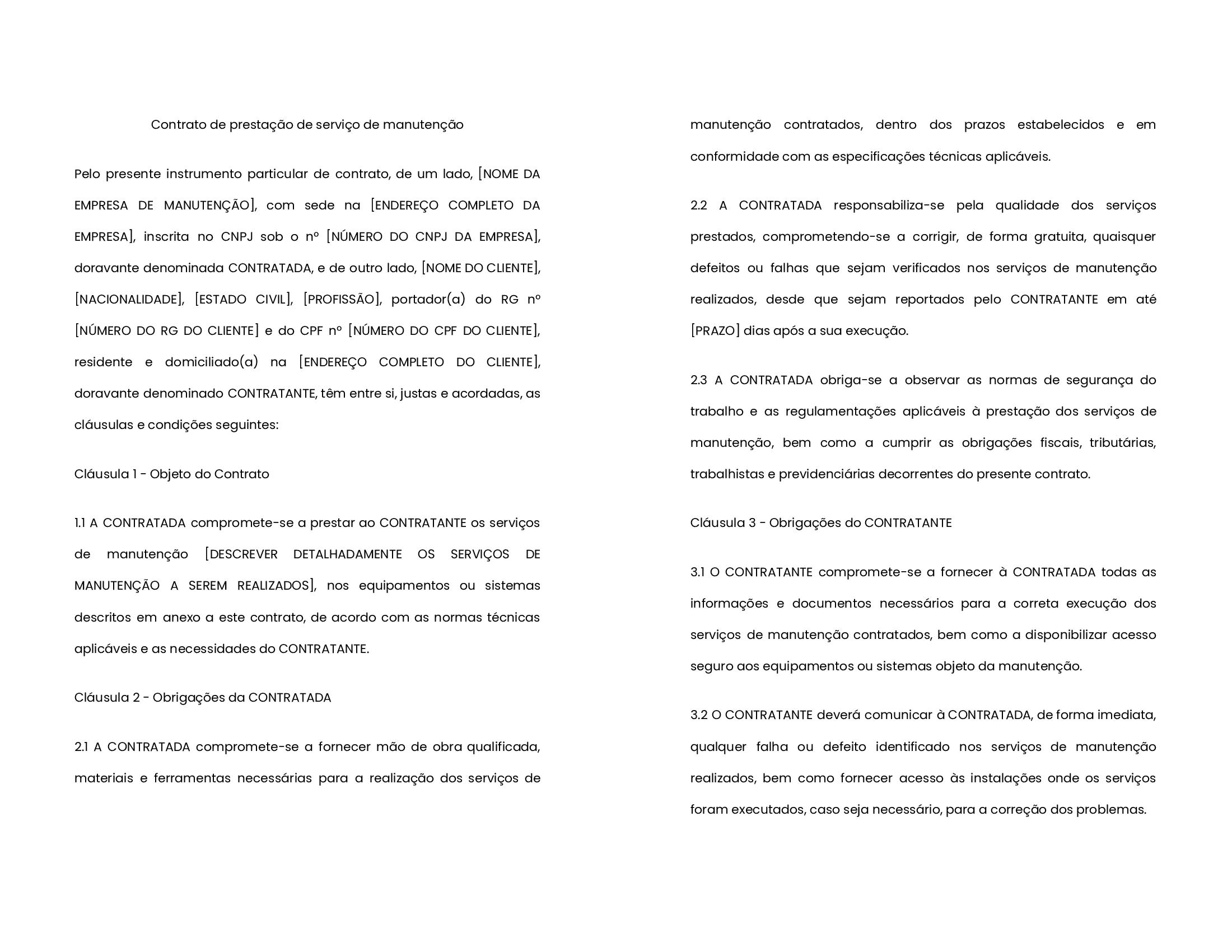 Como Fazer Um Contrato De Prestação De Serviço: Baixe Modelo Grátis